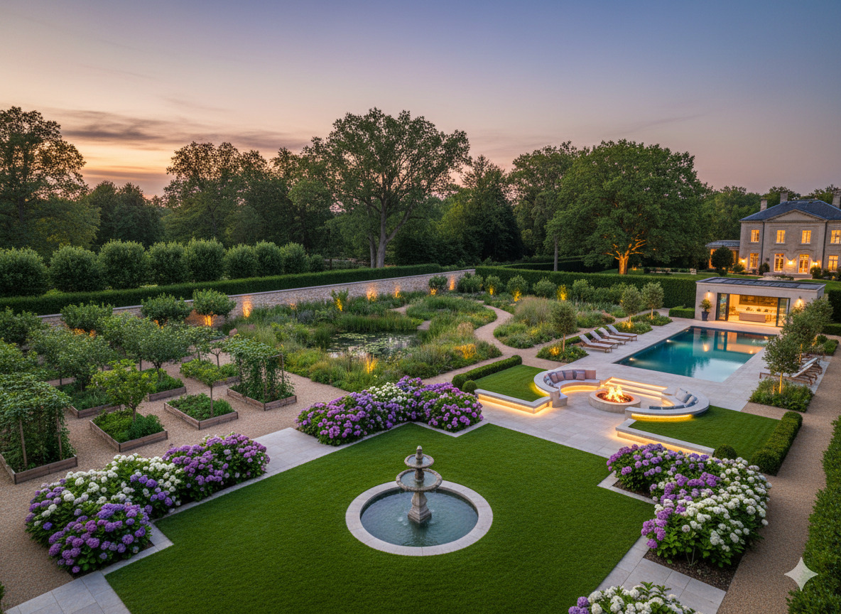 Stor villaträdgård